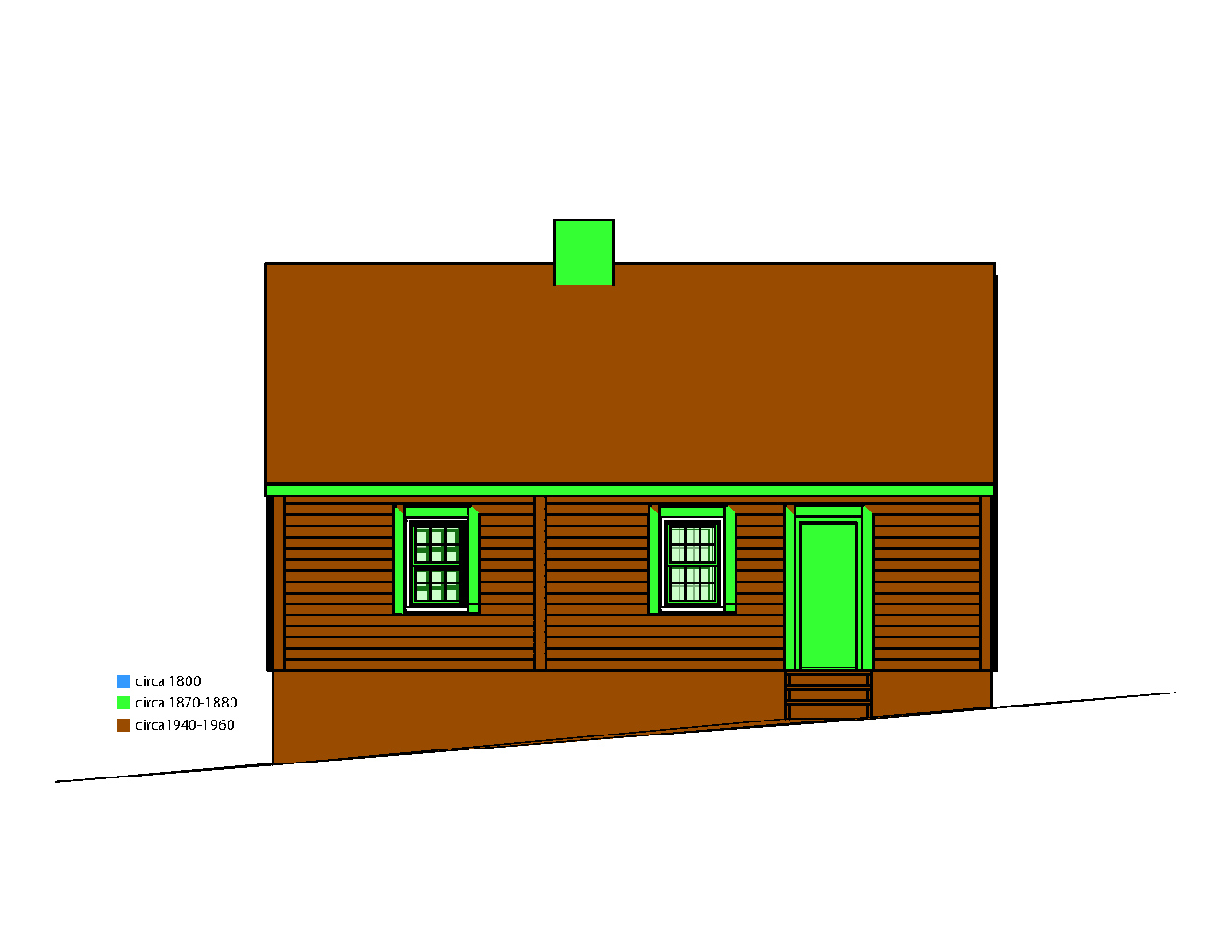 Color coded rendered elevation.