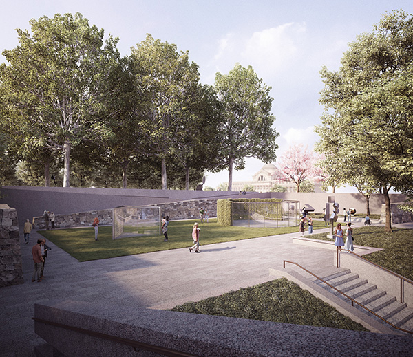 Rendering of the Hirhhorn Sculpture Garden's east section.