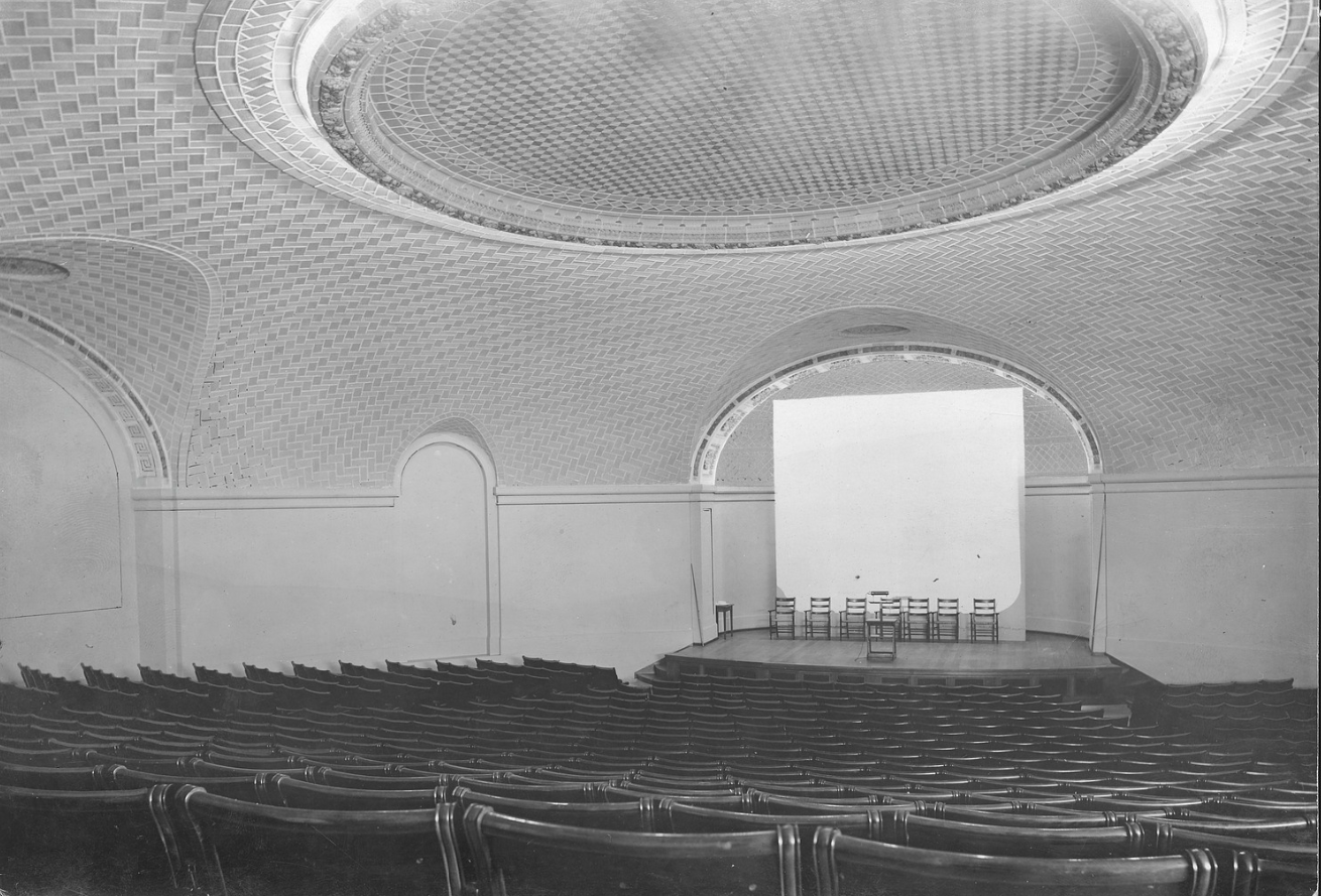 Image of the center ring of the Baird Auditorium dome.