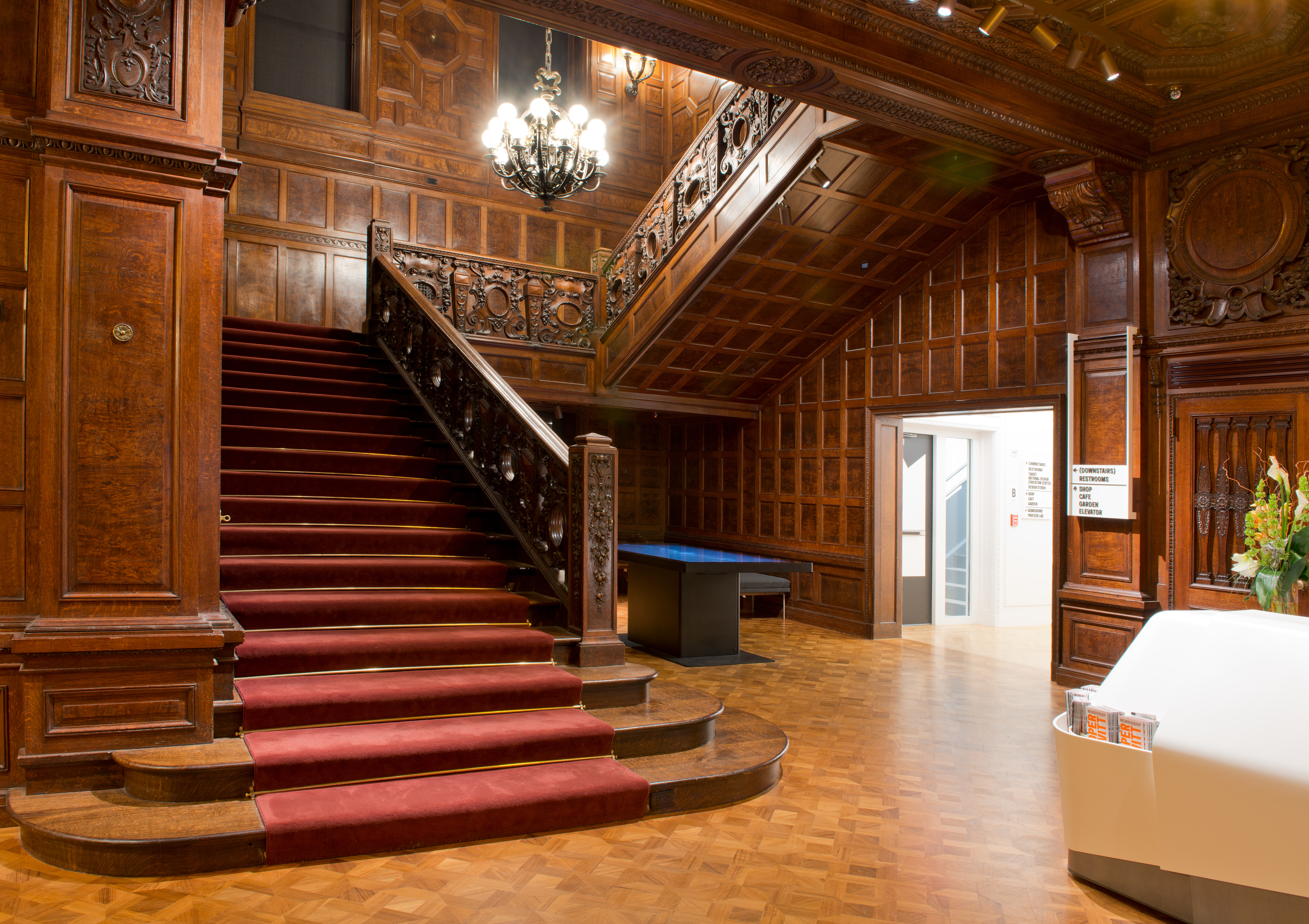 Interior view of stairs.