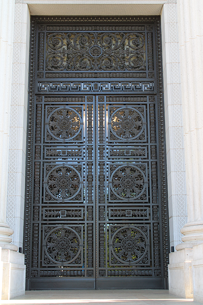 Decorative cast iron gates