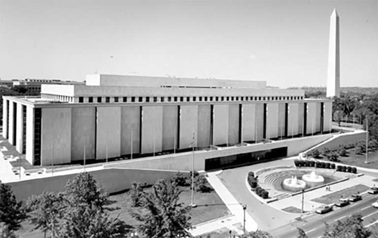 Black and white image of NMAH in the 1970s