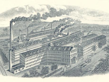 The Bradley and Hubbard Manufacturing Company factory complex, ca. 1880.