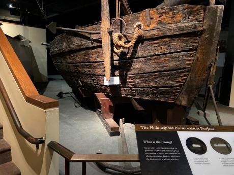 Philadelphia gunboat exhibit at the American History Museum.