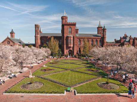 Aerial image of the Haupt Garden.
